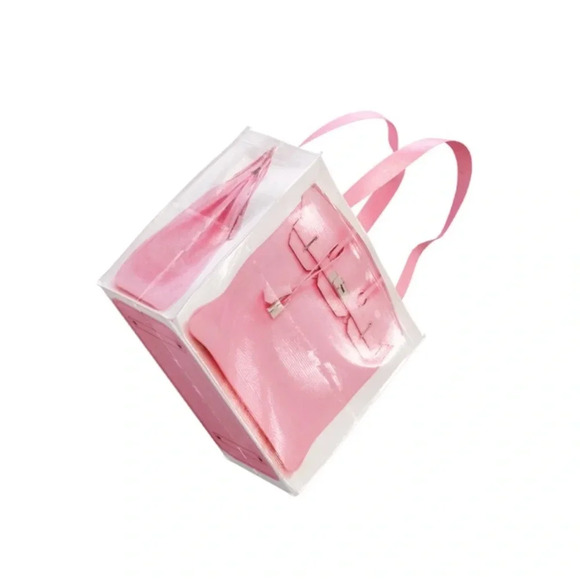 Reusable grocery tote bag, printed designer Birkin bag Large Capacity bags PINK - Picture 10 of 12